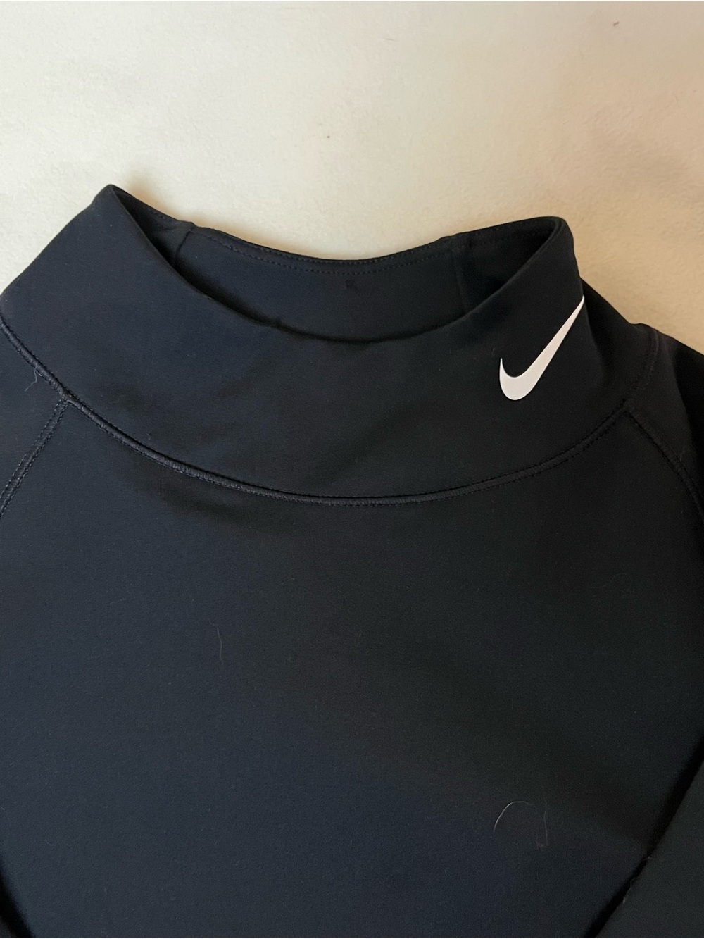 Nike Black Long-Sleeve Mock Neck Performance Top - Picture 5 of 8